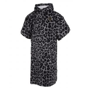 poncho velours AOP Black
